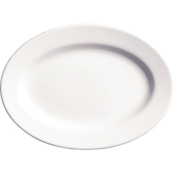 陶器「町中華」リム楕円皿 19cm TKG
