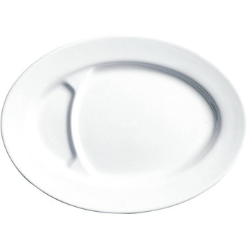 陶器「町中華」餃子皿(仕切付)23cm TKG