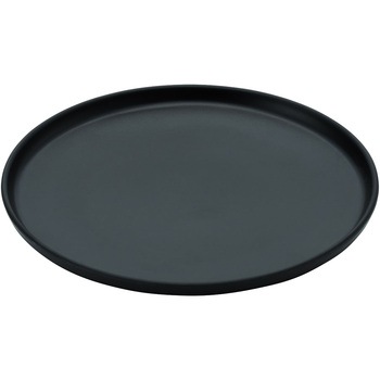 JE メラミンラウンドフラットプレート  21cm  ブラック TKG