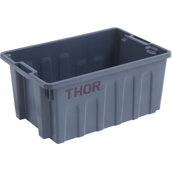 TRスタッカブルトートボックス(フタ無)40L  グレー TRUST