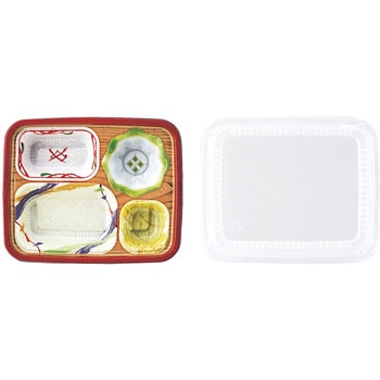 ワンウェイ 耐熱お弁当容器 なごみ(蓋付・50セット入) アヅミ産業