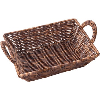 PP角型バスケット耳手付ブラウンマーブル27型 - トーダイ