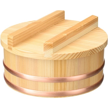 椹・ちらし桶(ウレタン塗装)蓋付  浅型 - ヤマコー