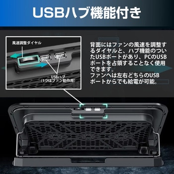 ノートパソコン クーラー スタンド ノートPC 冷却 ファンクーラー - メディアカバーマーケット