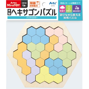 Artec MiraTOY 木製ヘキサゴンパズル パステルカラー - アーテック[学校教材・教育玩具]