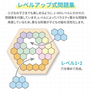 Artec MiraTOY 木製ヘキサゴンパズル パステルカラー - アーテック[学校教材・教育玩具]