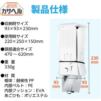 折りたたみ防災ヘルメット カサヘル アーテック[学校教材・教育玩具]