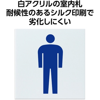 アクリル室名札 男子トイレ 200×200×5mm アーテック[学校教材・教育玩具]