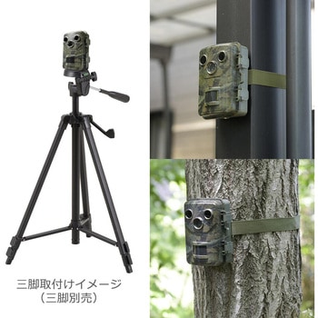 電池式トレイルカメラ 人感センサー録画 防水IP66 夜間撮影可 オーム電機