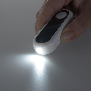 防犯ブザー 85dB カラビナ付 LEDライト 点滅・点灯対応 オーム電機