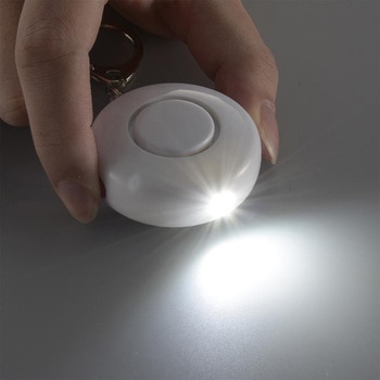 防犯ブザー 白色LEDライト付 大音量85dB オーム電機