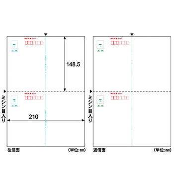 往復はがき(郵便番号枠付) ヒサゴ はがき用紙 【通販モノタロウ】