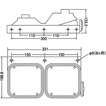 2連式リアコンビネーションランプ KOITO トラック用テールレンズ 【通販モノタロウ】