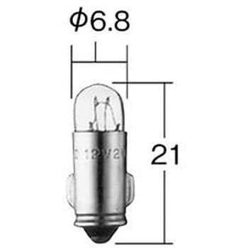 1173 パネル・シグナルランプ(ネジ式・サシ込式) 6V KOITO BA7s口金
