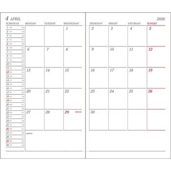 2026 アポイントダイアリー1Mブロック 薄型 ベージュ ダイゴー