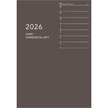 2026 アポイントダイアリーノートタイプ A5 1週間+横罫 ブラウン - ダイゴー