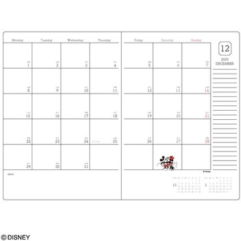 2026 ディズニーダイアリー B6ウィークリー ミッキー - ダイゴー