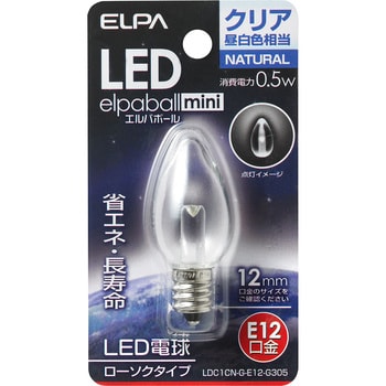 LED電球ローソク形 E12