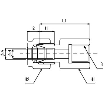 黄銅製 Wフェルール 圧力計ユニオン(G) 群協製作所