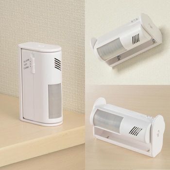 センサー付チャイム&アラーム 大音量70dB 乾電池式 オーム電機