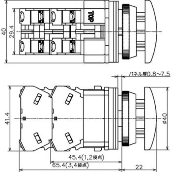 Φ30・亜鉛ダイカスト製シリーズ 押しボタンスイッチ (大形) IDEC(和泉電気)