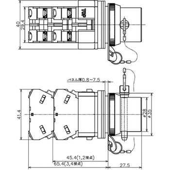 Φ30・亜鉛ダイカスト製シリーズ 押しボタンスイッチ (ピンロック形) IDEC(和泉電気)