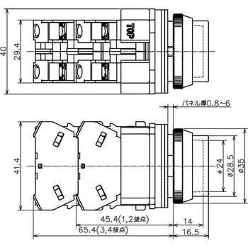 Φ30・亜鉛ダイカスト製シリーズ 押しボタンスイッチ (突形フルカード付) IDEC(和泉電気)