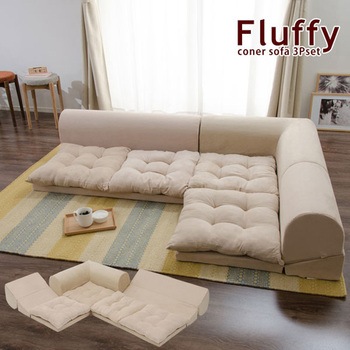 座布団付コーナーソファ セルタン