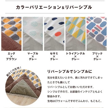 こたつ布団カバー リバーシブル セルタン