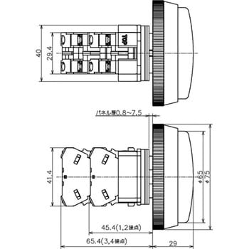 Φ30・亜鉛ダイカスト製シリーズ 押しボタンスイッチ (特大形フルガード付 沈) IDEC(和泉電気)