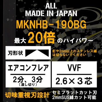 偏心電工ニッパ 薄刃フラット MASTERTOOL