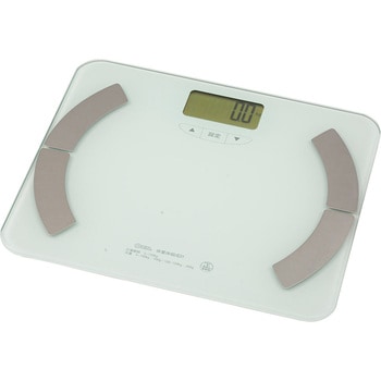 体重体組成計 ホワイト 多項目計測 強化ガラス製 オーム電機