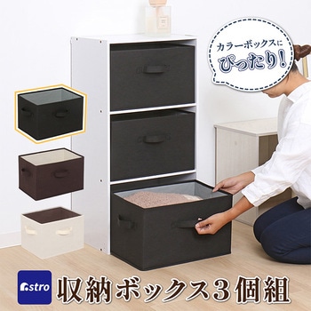 収納ボックス ブラック 3個組 アストロ
