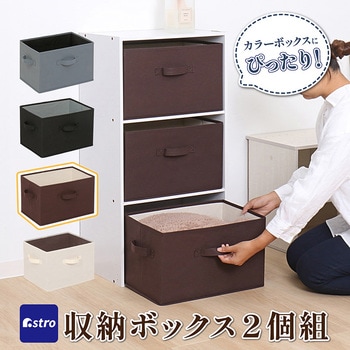 収納ボックス ブラウン 2個組 アストロ