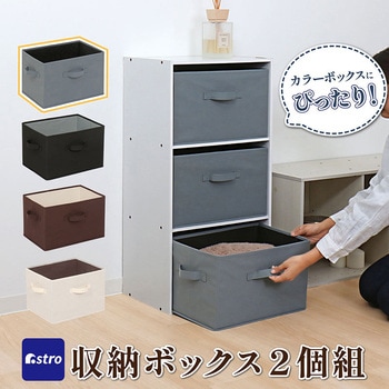 収納ボックス グレー 2個組 アストロ