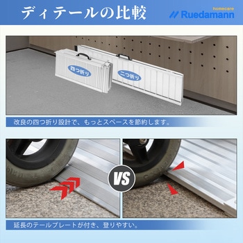 四つ折り介護スロープ 階段 玄関に適用 Ruedamann