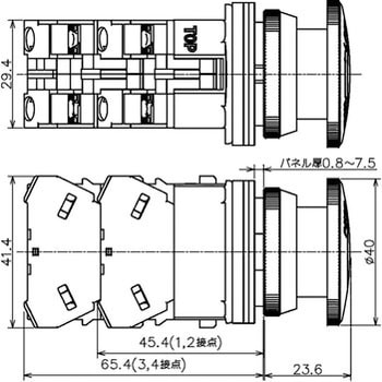 Φ30 押ボタンスイッチ(大形プッシュロックターン形) IDEC(和泉電気)