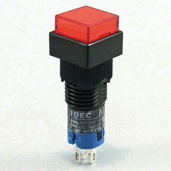 Φ10 A1シリーズ 照光押しボタンスイッチ (正角形) IDEC(和泉電気)