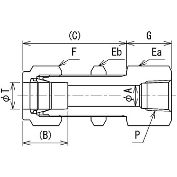 SUS316ステンレス製 ダブルフェルール継手 バルクヘッドフィメールコネクター(テーパーねじタイプ) 三興マテリアルサプライ