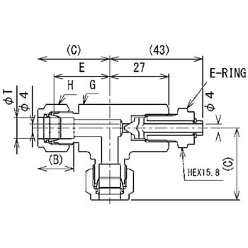 SUS316ステンレス製 ダブルフェルール継手 ベントフィッティング(ランティータイプ) 三興マテリアルサプライ