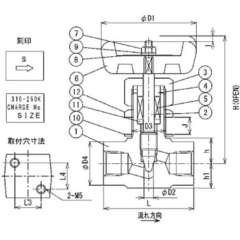 SUS316ステンレス製  高圧ニードルバルブ(ねじ込みタイプ) SNVT - 三興マテリアルサプライ