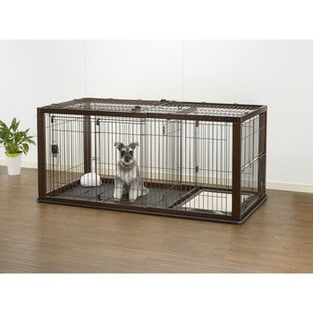 木製スライドペットサークル 屋根面 Richell(リッチェル)