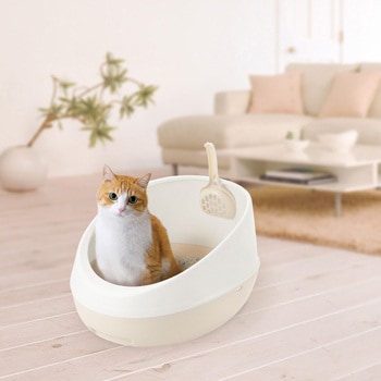 ラプレ ネコトイレ ハーフカバー Richell(リッチェル)