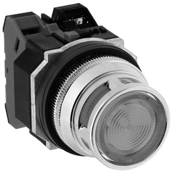 Φ30・亜鉛ダイカスト製シリーズ パイロットライト (突形フルガード付 LED) BA9S - IDEC(和泉電気)