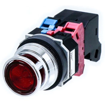 Φ30・亜鉛ダイカスト製シリーズ パイロットライト (突形フルガード付 LED) BA9S - IDEC(和泉電気)