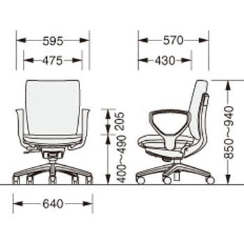 No.2611F �G���r�X LION (���C�I��������) �~�h���o�b�N �T�[�N���A�[���^�C�v ��640mm���s570mm����895�`985mm 59809365