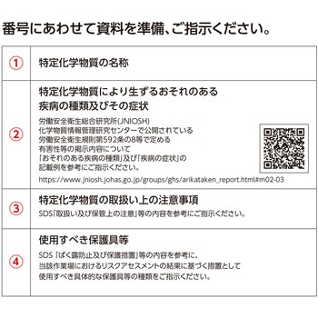 【オーダー】特定化学物質関係標識 - 日本緑十字社
