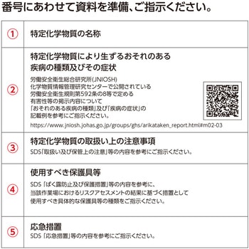 【オーダー】特定化学物質関係標識 - 日本緑十字社