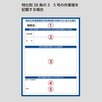 【オーダー】特定化学物質関係標識 日本緑十字社