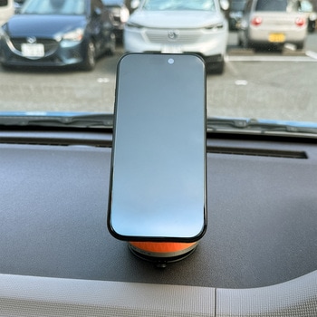 MagSafe対応 車載ホルダー ダッシュボード用 真空吸着固定 Bタイプ ブラック MagSafe非対応機種・ケースも使える 車体固定補助 - Smart Stock